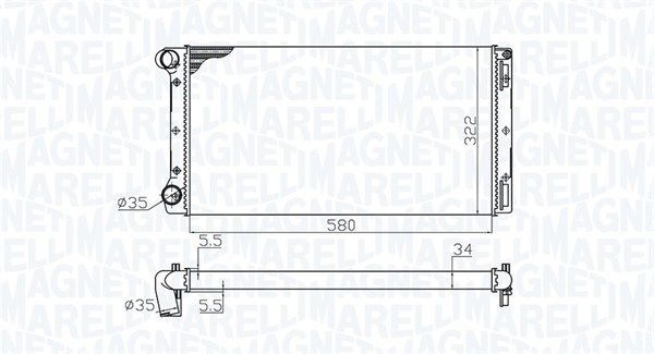 MAGNETI MARELLI Jäähdytin,moottorin jäähdytys 350213172000